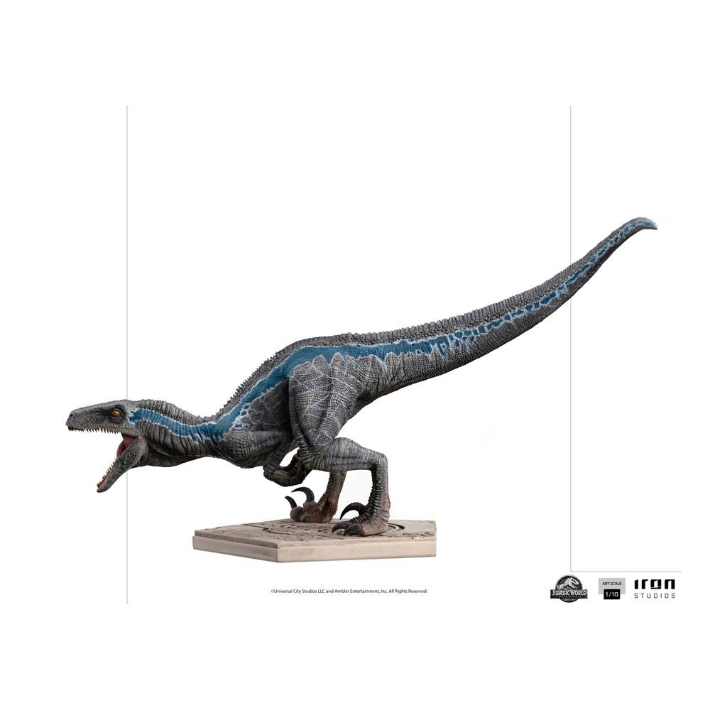 Statua di scala artistica del kurassic World Fallen Kingdom 1/10 blu 19 cm