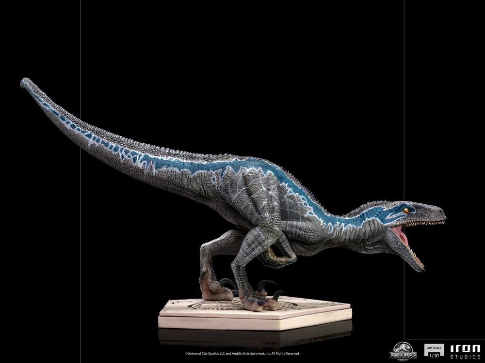 Statua di scala artistica del kurassic World Fallen Kingdom 1/10 blu 19 cm