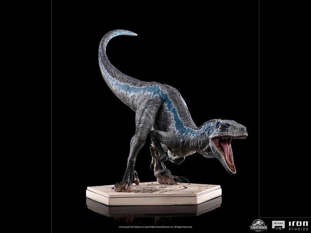 Statua di scala artistica del kurassic World Fallen Kingdom 1/10 blu 19 cm