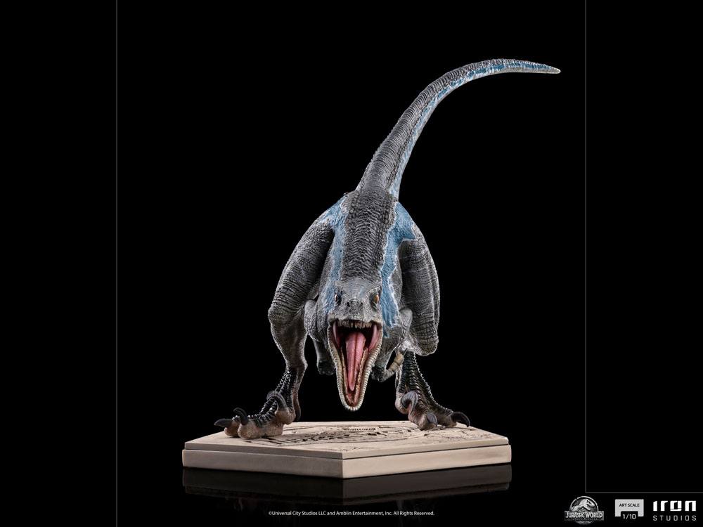 Statua di scala artistica del kurassic World Fallen Kingdom 1/10 blu 19 cm