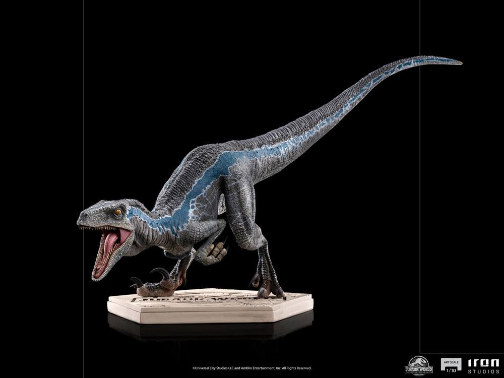 Statua di scala artistica del kurassic World Fallen Kingdom 1/10 blu 19 cm