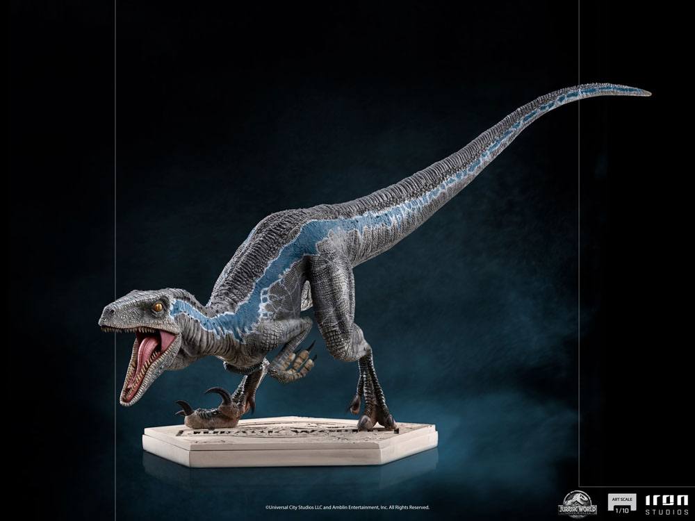 Statua di scala artistica del kurassic World Fallen Kingdom 1/10 blu 19 cm