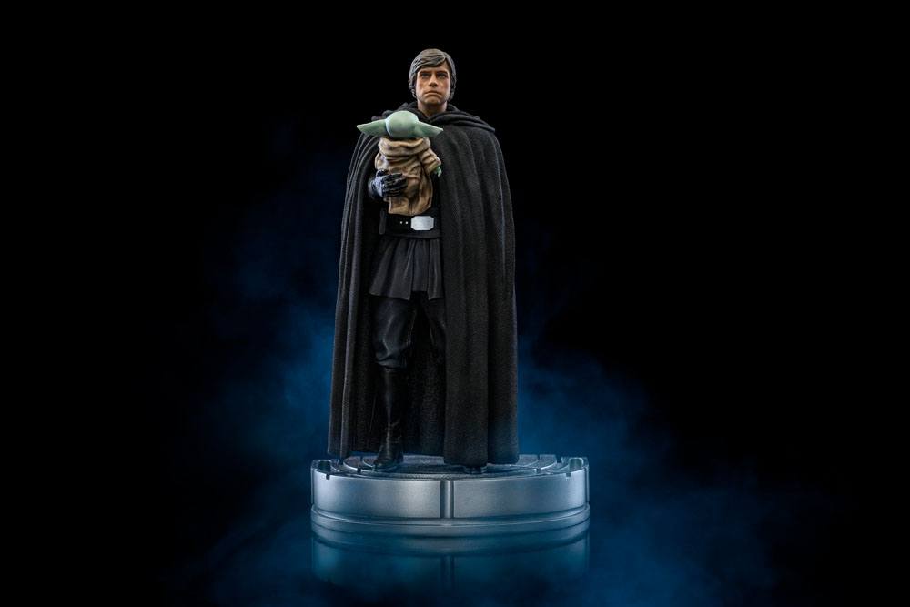 Star Wars The Mandalorian Art Scale Statue 1/10 Luke Skywalker y Grogu 21 cm