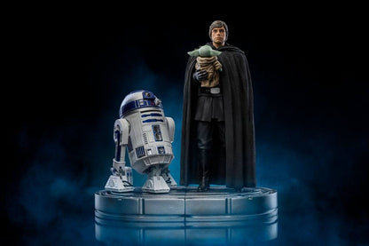 Star Wars The Mandalorian Art Scale Statue 1/10 Luke Skywalker y Grogu 21 cm