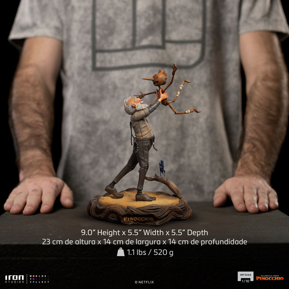 Pinokyo Sanat Ölçeği Heykeli 1/10 GEPETO & PINOCCHIO 23 cm