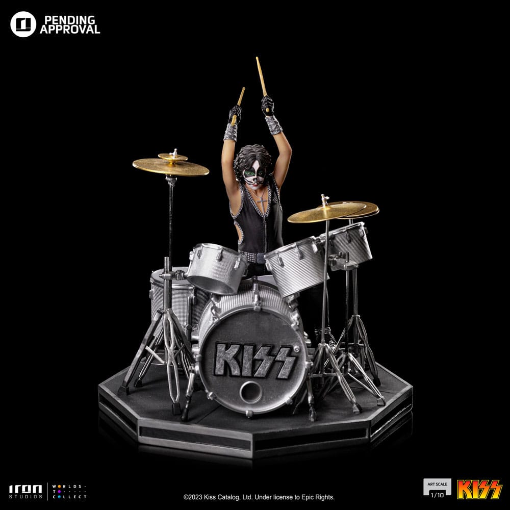 Kiss Art Scale Statue 1/10 Peter Criss Limited Edting 22 cm