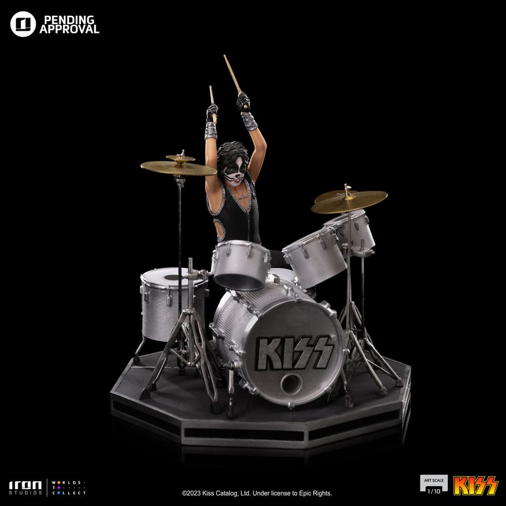 Kiss Art Scale Statue 1/10 Peter Criss Limited Edting 22 cm