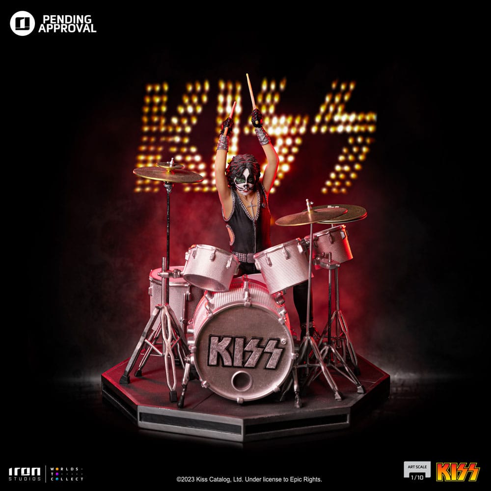 Kiss Art Scale Statue 1/10 Peter Criss Limited Edting 22 cm