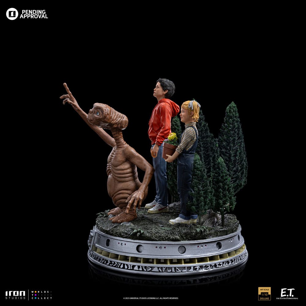 E.t. Den extra-terrestrial deluxe konstskala statyn 1/10 E.T., Elliot och Gertie 19 cm