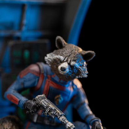 Statua della scala Marvel 1/10 Guardiani del Galaxy Vol. 3 Rocket Racoon 20 cm