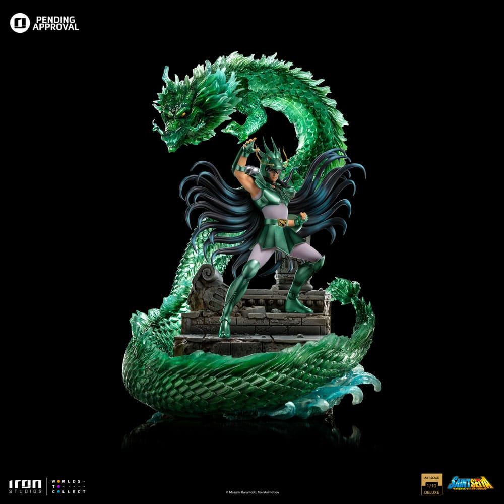 Estatua de escala de arte de Saint Seiya Deluxe 1/10 Dragón Shiryu 38 cm