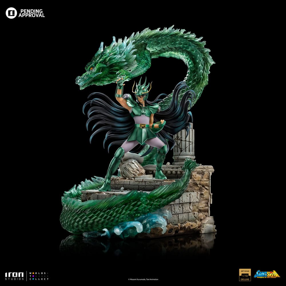 Estatua de escala de arte de Saint Seiya Deluxe 1/10 Dragón Shiryu 38 cm