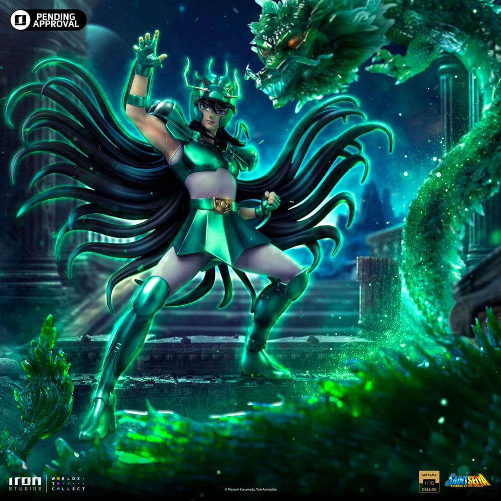 Estatua de escala de arte de Saint Seiya Deluxe 1/10 Dragón Shiryu 38 cm