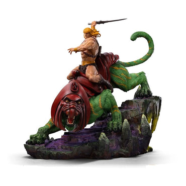 Evrenin Ustaları Deluxe Sanat Ölçeği Heykeli 1/10 He-Man ve Battle Cat 31 cm