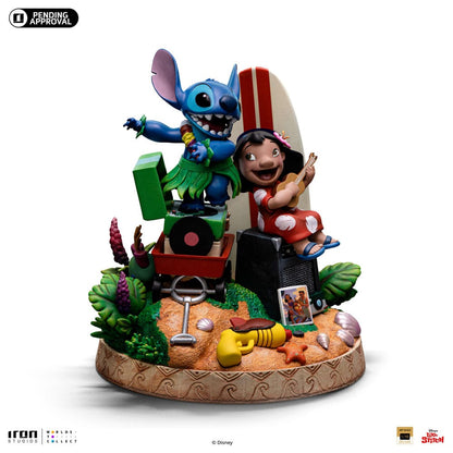 Estatua de escala de arte de Lilo & Stitch Deluxe 1/10 Lilo y Stitch 20 cm