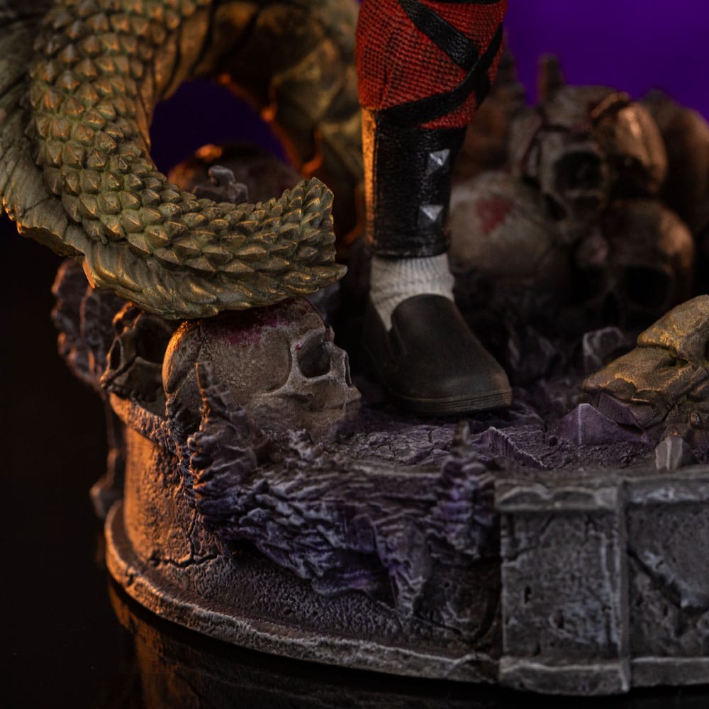 Estatua de escala artística de mortal kombat 1/10 liu kang 23 cm