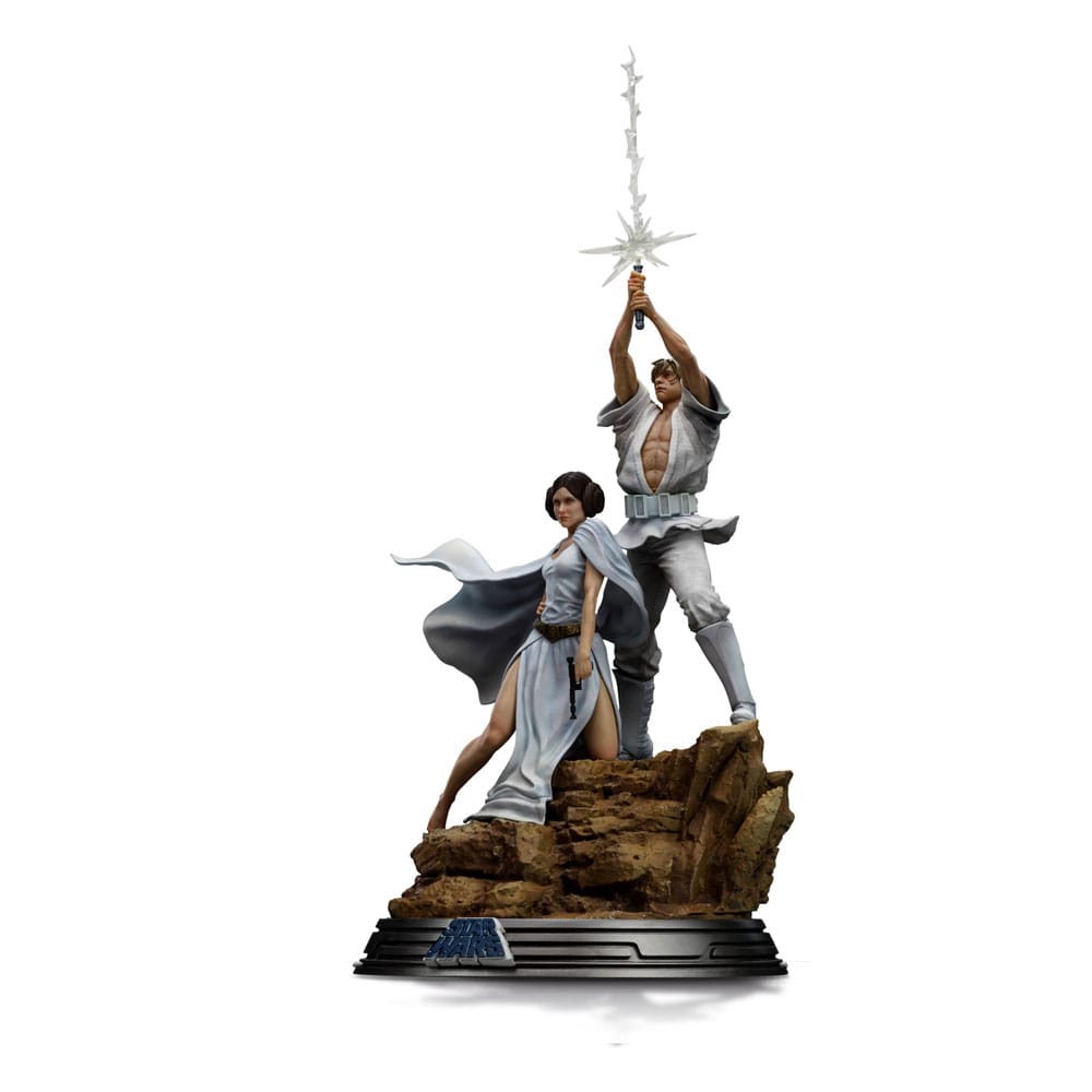 State di Scala artistica di Star Wars Deluxe 1/10 Luke e Leia 41 cm
