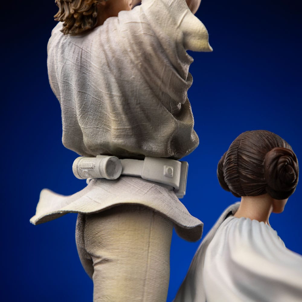 State di Scala artistica di Star Wars Deluxe 1/10 Luke e Leia 41 cm