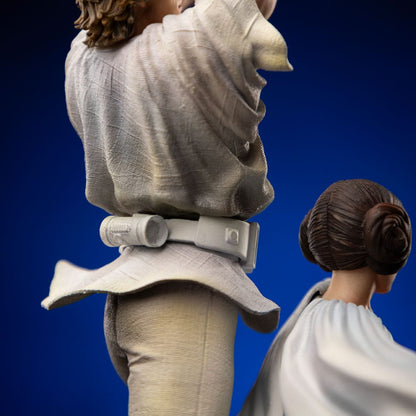 State di Scala artistica di Star Wars Deluxe 1/10 Luke e Leia 41 cm