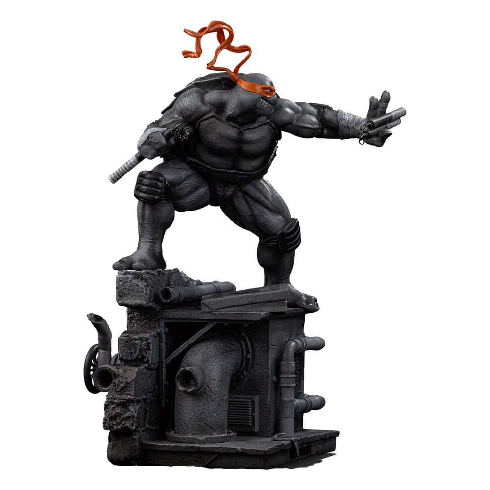 Teenage Mutant Ninja Turtles Statua in scala artistica 1/10 Michelangelo Variante in bianco e nero 26 cm heo Exclusive