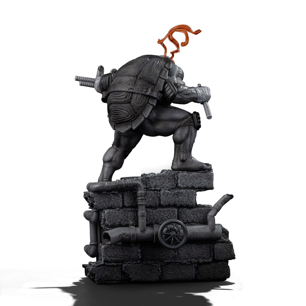 Teenage Mutant Ninja Turtles Statua in scala artistica 1/10 Michelangelo Variante in bianco e nero 26 cm heo Exclusive