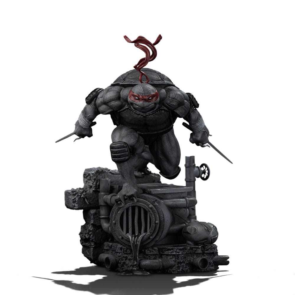 Teenage Mutant Ninja Turtles Estatua a escala artística 1/10 Rafael Variante en blanco y negro 26 cm heo exclusivo