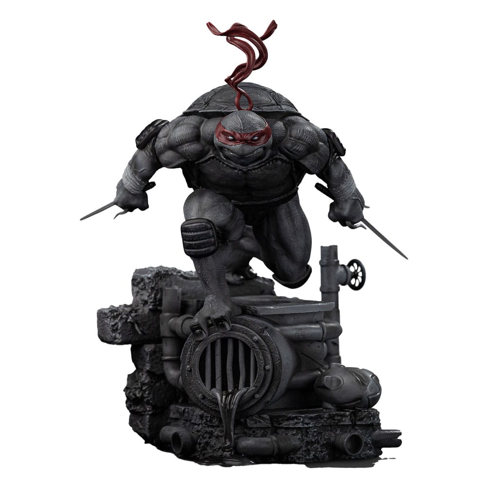 Teenage Mutant Ninja Turtles Estatua a escala artística 1/10 Rafael Variante en blanco y negro 26 cm heo exclusivo