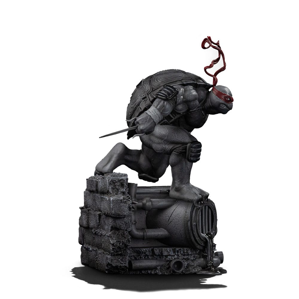 Teenage Mutant Ninja Turtles Estatua a escala artística 1/10 Rafael Variante en blanco y negro 26 cm heo exclusivo