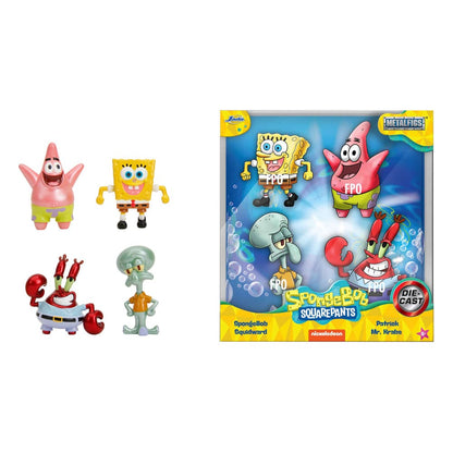 Spongebob squarepants nano metalfigs mini figure da 4 pacchetti onde 1 4 cm