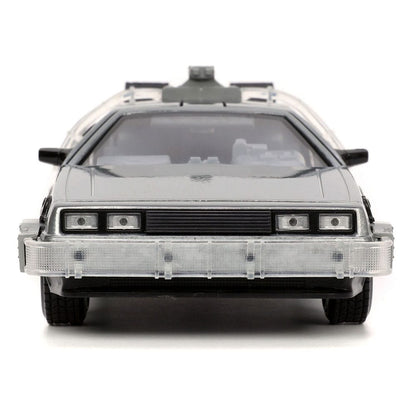 Tillbaka till Future II Hollywood Rides Diecast Model 1/24 Delorean Time Machine
