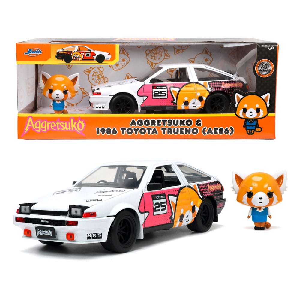 Aggretsuko Diecast Model 1/24 1986 Toyota Trueno AE86