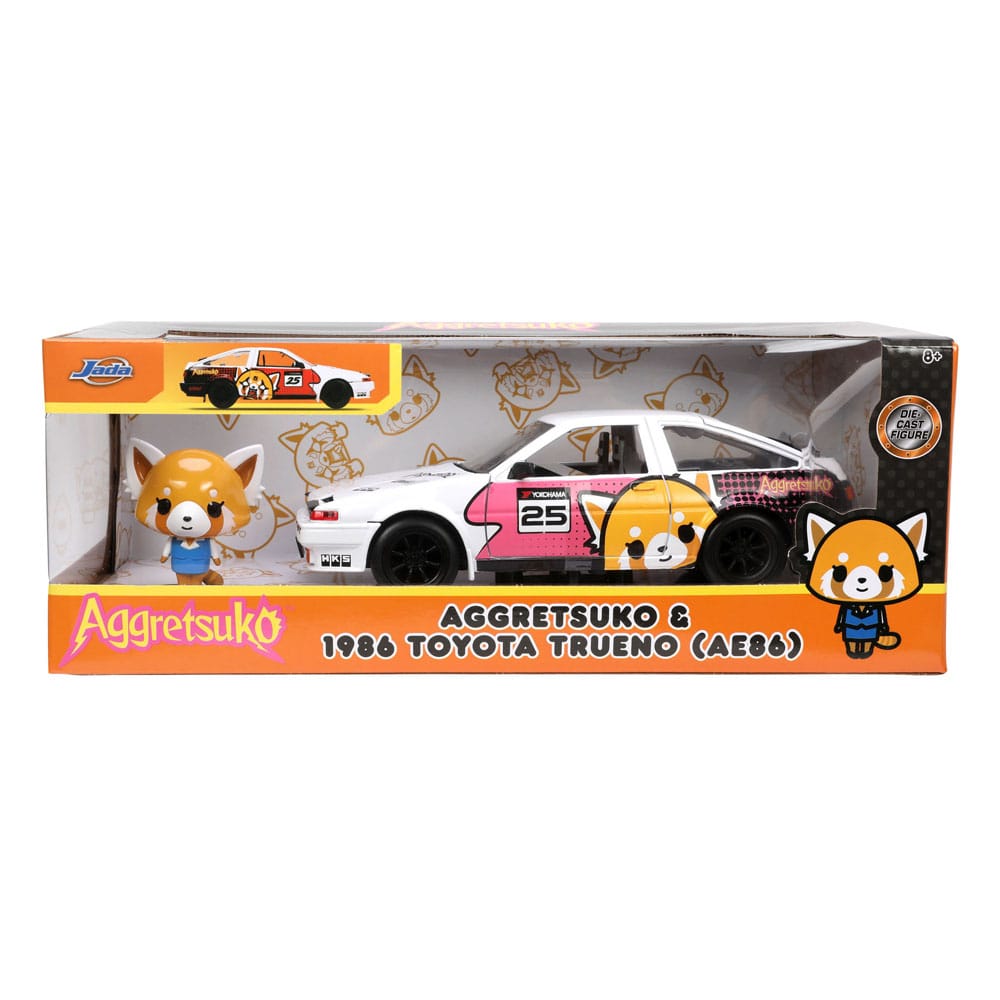 Aggretsuko Diecast Model 1/24 1986 Toyota Trueno AE86