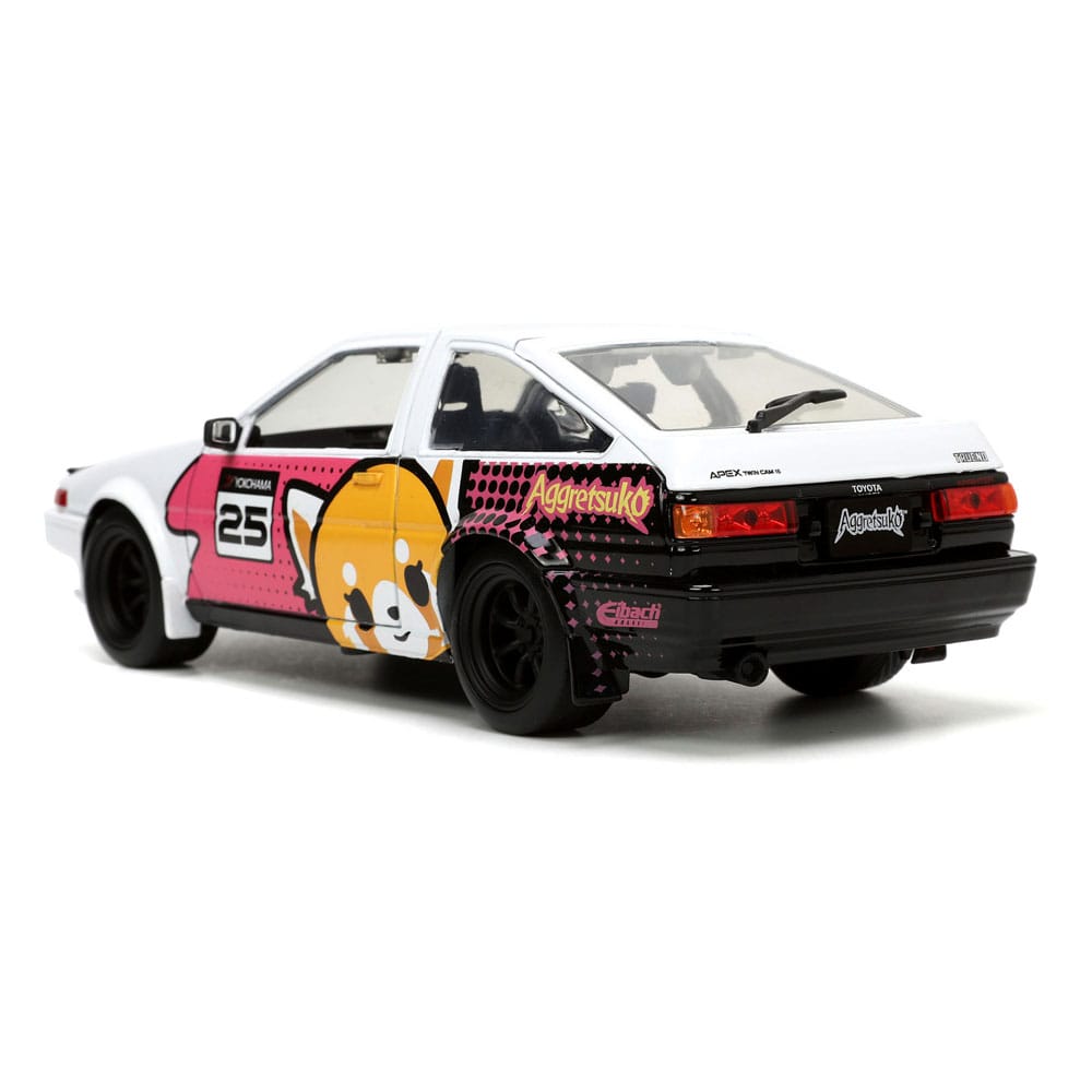 Aggretsuko Diecast Modell 1/24 1986 Toyota Trueno AE86