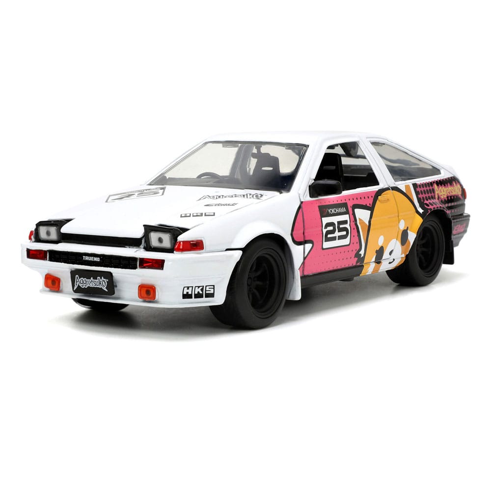 Aggretsuko Diecast Model 1/24 1986 Toyota Trueno AE86