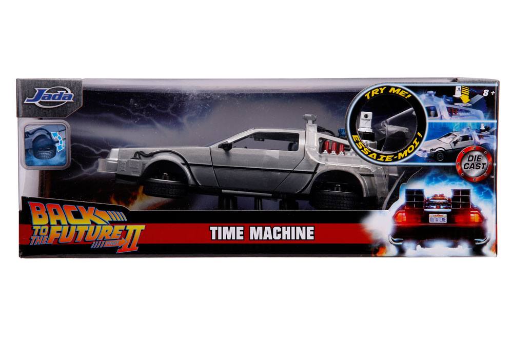 Tillbaka till Future II Hollywood Rides Diecast Model 1/24 Delorean Time Machine