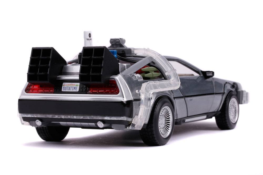 Tillbaka till Future II Hollywood Rides Diecast Model 1/24 Delorean Time Machine