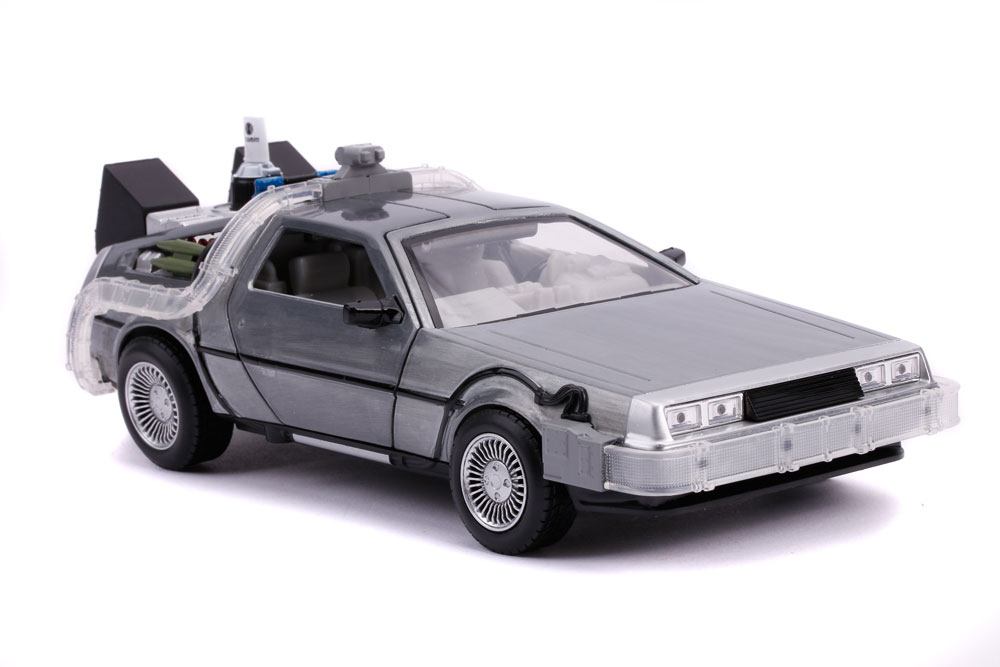 Tillbaka till Future II Hollywood Rides Diecast Model 1/24 Delorean Time Machine