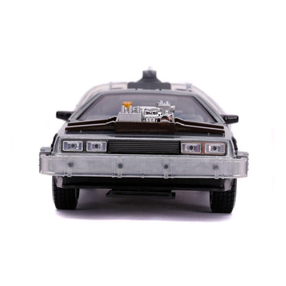 Volver al futuro III Hollywood Rides Diecast Modelo 1/24 Máquina de tiempo de Delorean