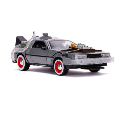 Volver al futuro III Hollywood Rides Diecast Modelo 1/24 Máquina de tiempo de Delorean