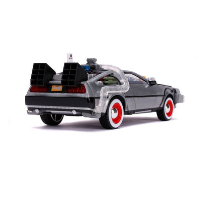 Volver al futuro III Hollywood Rides Diecast Modelo 1/24 Máquina de tiempo de Delorean