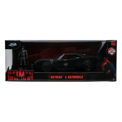 Batman 2022 Hollywood Rides Dascast Modell 1/24 2022 Batmobil mit Figur