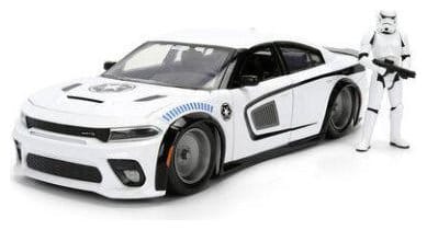 Modello pressofuso di Star Wars 1:24 Stormtrooper Dodge Charger SRT Hellcat