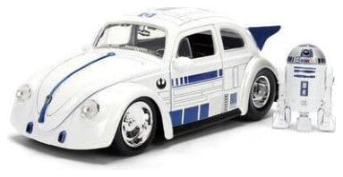 Modello pressofuso di Star Wars 1:24 R2-D2 1959 VW Drag Beetle