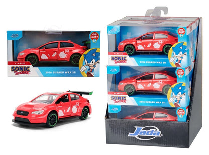 Sonic Diecast Modèle 1:32 Knuckles 2016 Subaru WRX STI Assortiment (6)