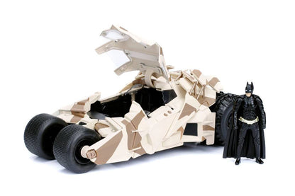 Batman The Dark Knight Diecast Model 1/24 2008 Batmobile Camo with figure