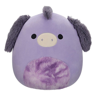 Squishmallows plišani lik ljubičasti magarac s kravatom trbuhom od trbuha 30 cm