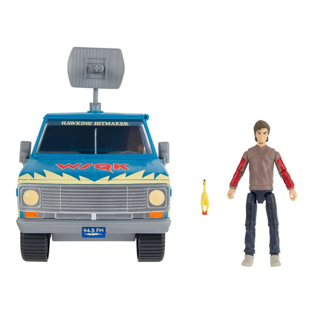 Stranger Things World of Figure e Veicolo Veicolo con action figure Il furgone Squawk Playset con Steve
