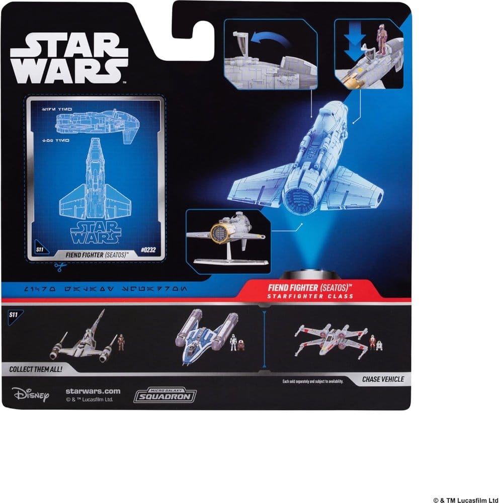 Star Wars Vehículo Mediano Fiend Fighter con Star Navigator 13 cm