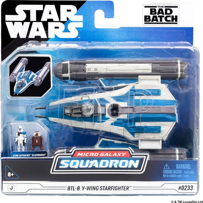 Star Wars Medium Vehicle BTL-B Y-wing Starfighter med Clone Captain Rex 13 cm