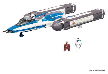 Star Wars Medium Vehicle BTL-B Y-wing Starfighter med Clone Captain Rex 13 cm